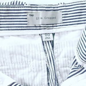 GAP Pants - Gap slim cropped seersucker pants NWT 00 GAP Pants - Gap slim cropped seersucker pants NWT 00
